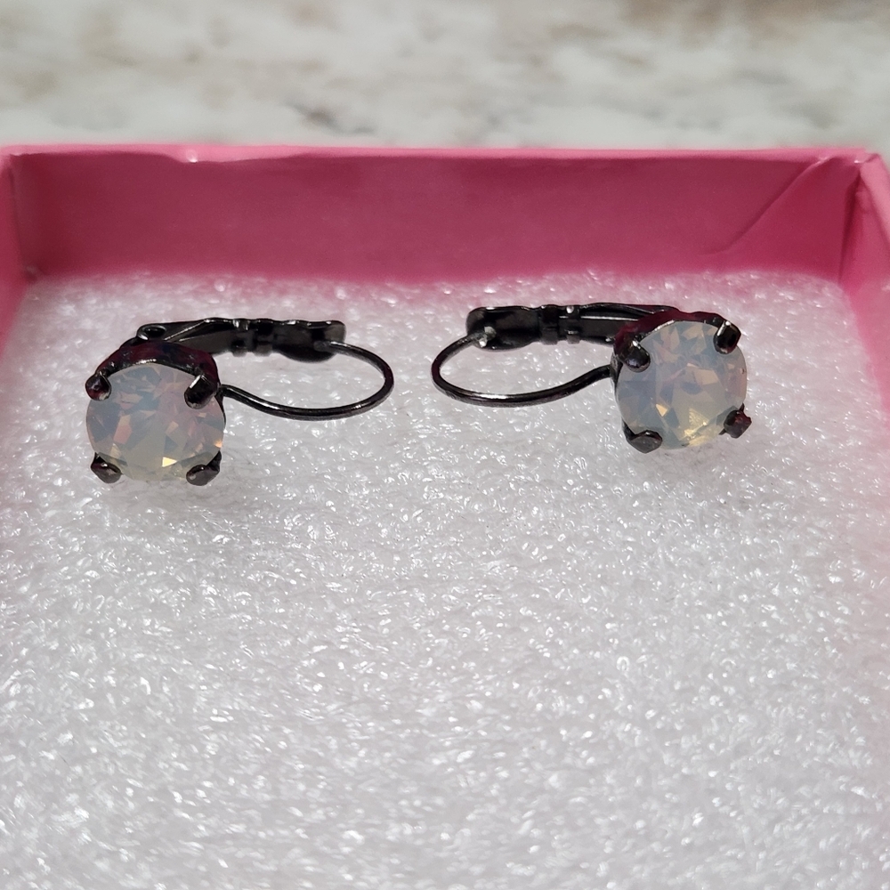 NWOT Swarovski Opalite Tennis Earrings And Necklace - Picture 6 of 7